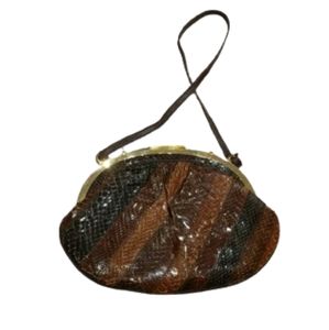 Susan Gail vintage snake skin & leather purse